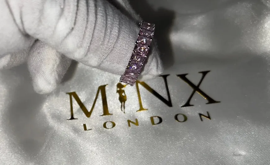 Pink Diamond Ring | Eternity Rings | Womens Eternity Ring | Pink Diamond Engagement Ring | Baguette Ring | Promise Ring | Eternity Ring
