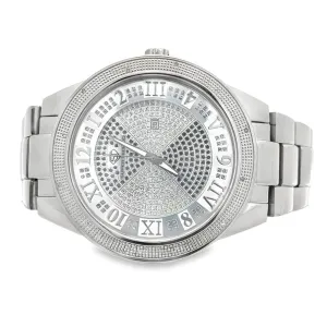 Pinwheel Dial .12cttw Real Diamond Watch Super Techno