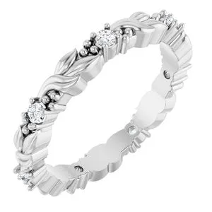 Platinum 1/8 CTW Natural Diamond Eternity Band Size 4.5