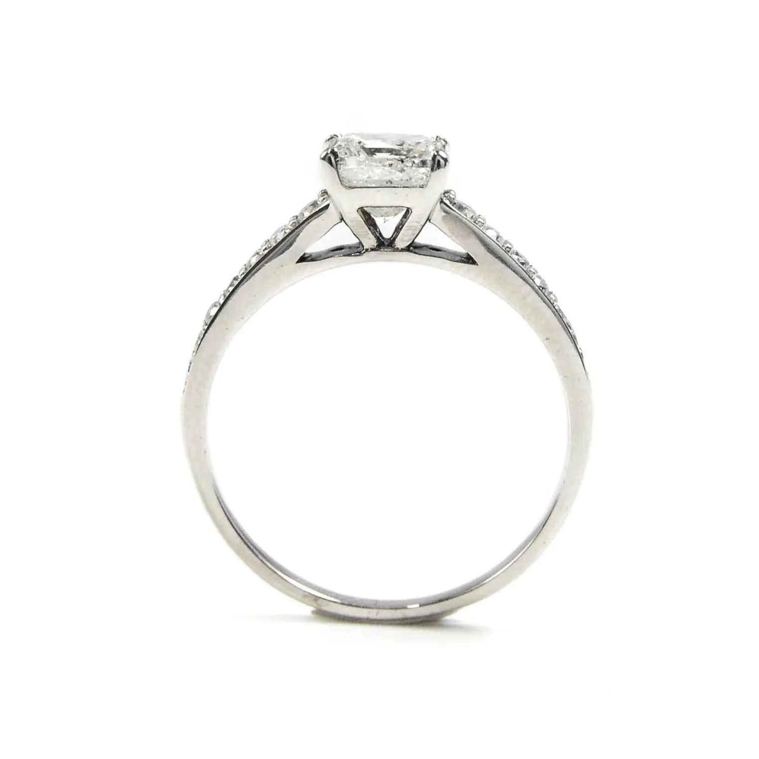 Platinum & 1.25ct Princess Cut Diamond Engagement Ring