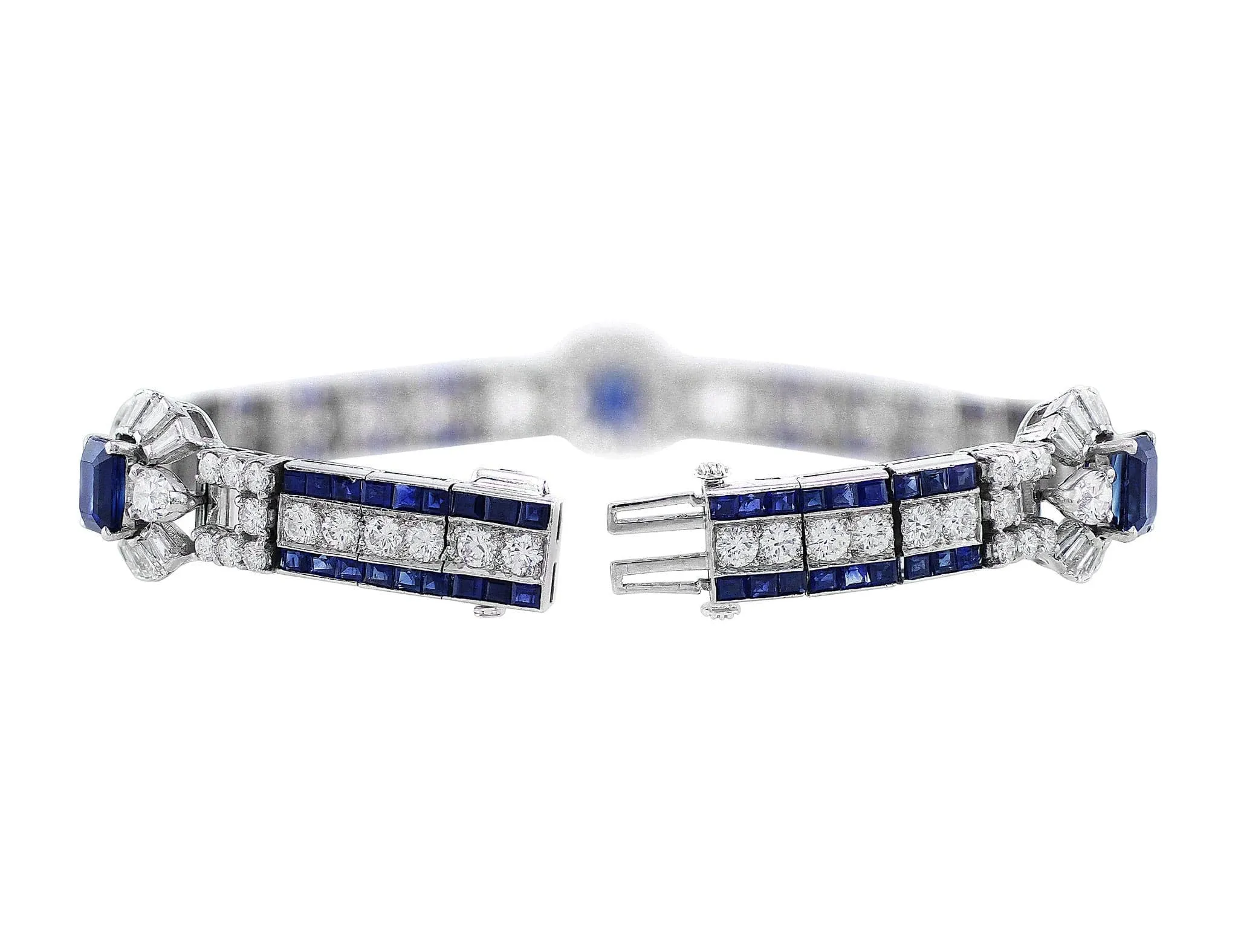 Platinum Estate Oscar Heyman Natural Color Sapphire Bracelet