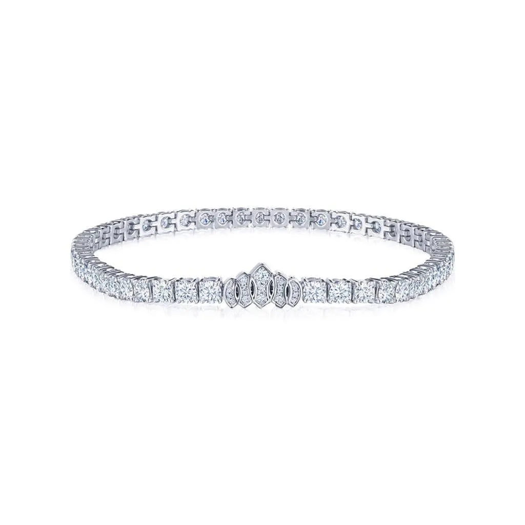 Platinum Kwiat Signature Tiara Diamond Line Bracelet – 5.01ctw