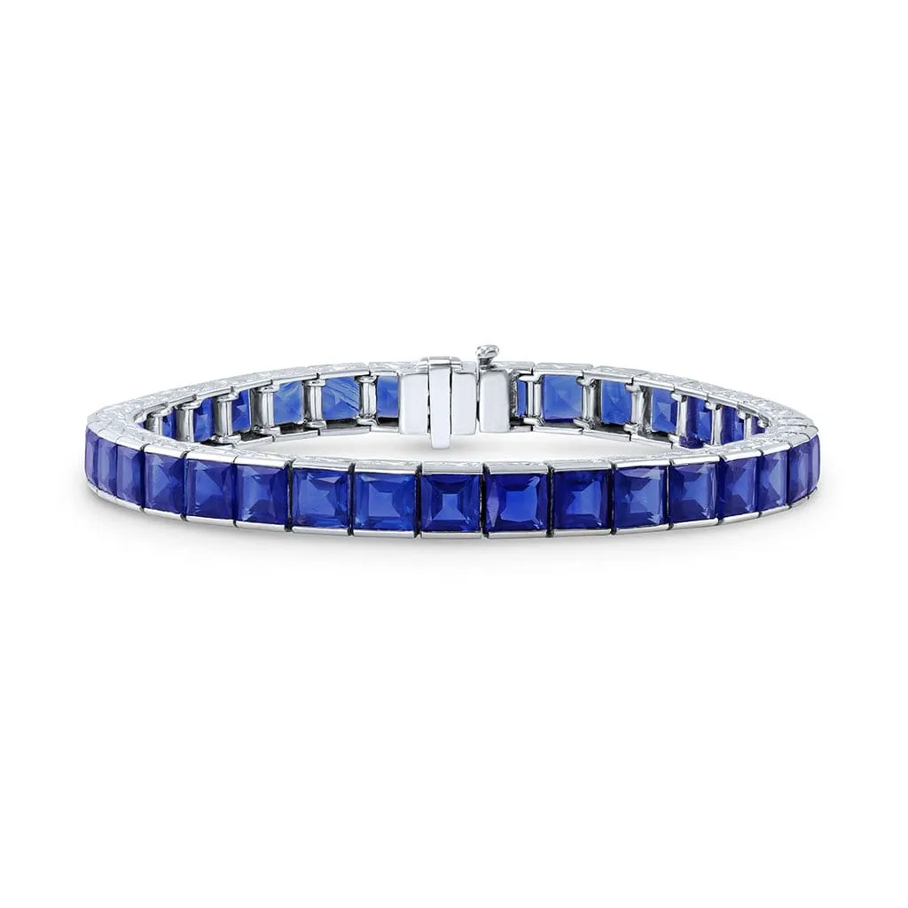 Platinum Sapphire Bracelet - Estate