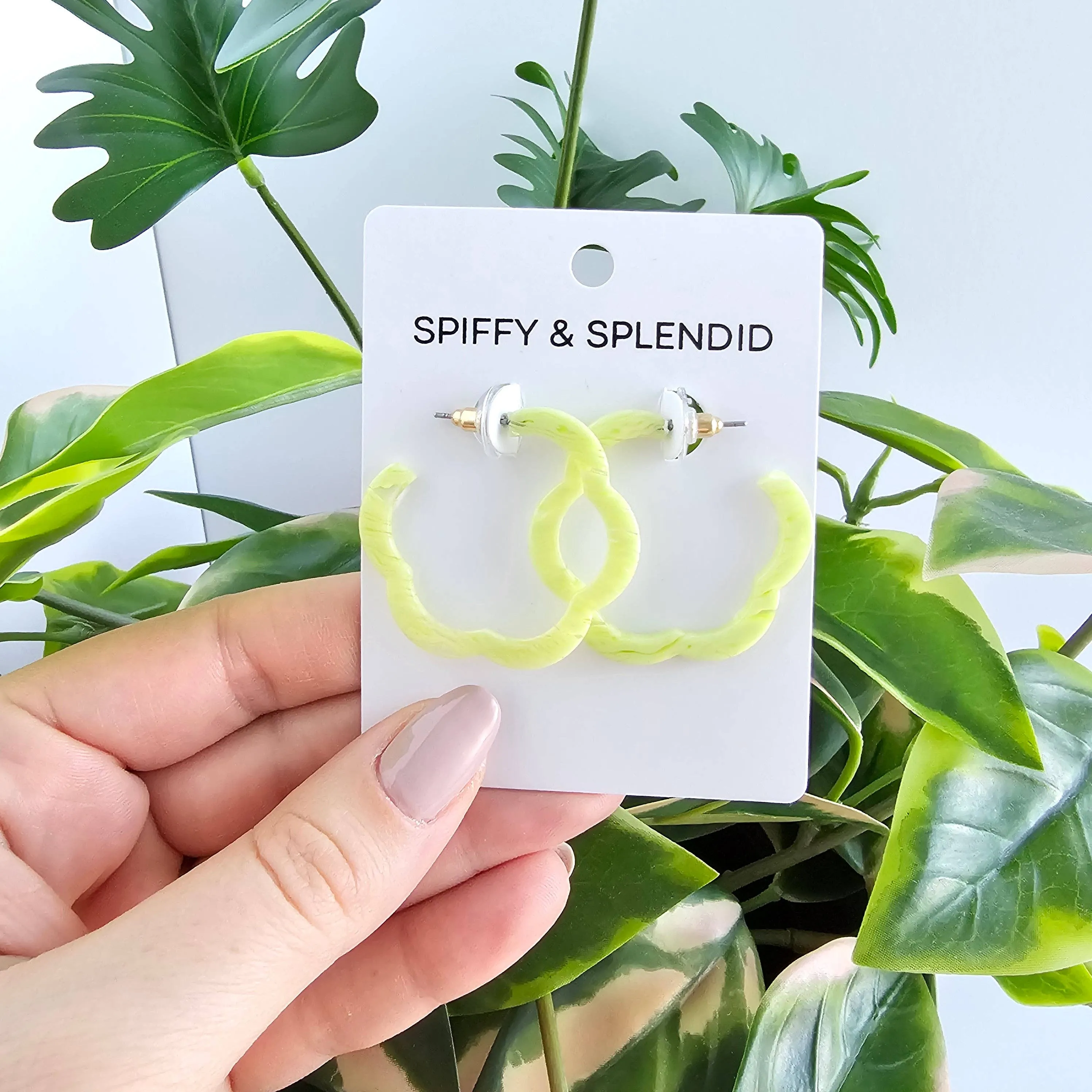 Posey Hoops - Lime Green