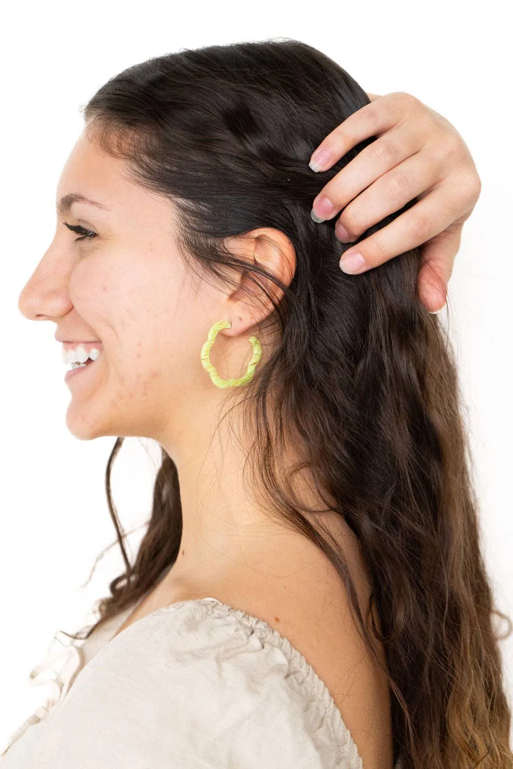 Posey Hoops - Lime Green