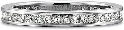 Precision Set Princess Channel Diamond Wedding Band