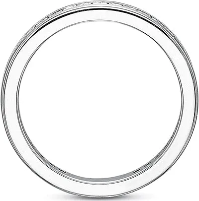 Precision Set Princess Channel Diamond Wedding Band