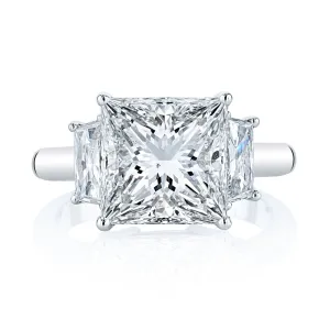 Princess Cut 5.11 ct Platinum Diamond Engagement Ring (Pre-Order)