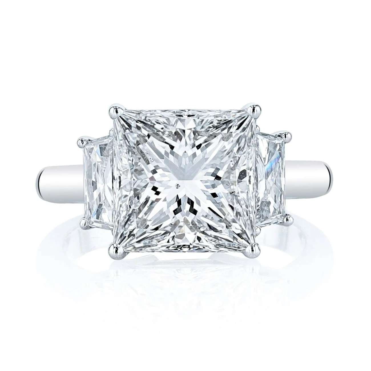 Princess Cut 5.11 ct Platinum Diamond Engagement Ring (Pre-Order)