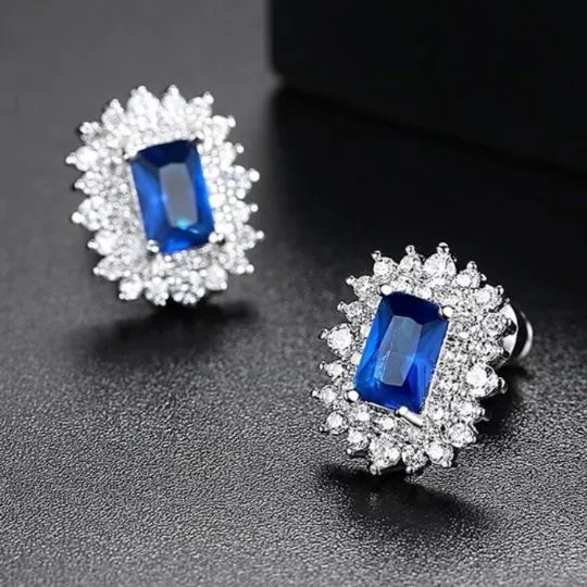Princess Cut Crystal Earrings – Maestro Hennessy ®