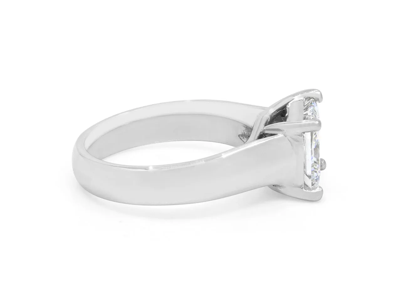 Princess-Cut Diamond, 2.08 Carat G/VS2, Solitaire Ring in Platinum