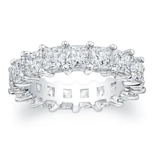 Princess Cut Diamond Eternity Ring 6.40CTW G/SI1