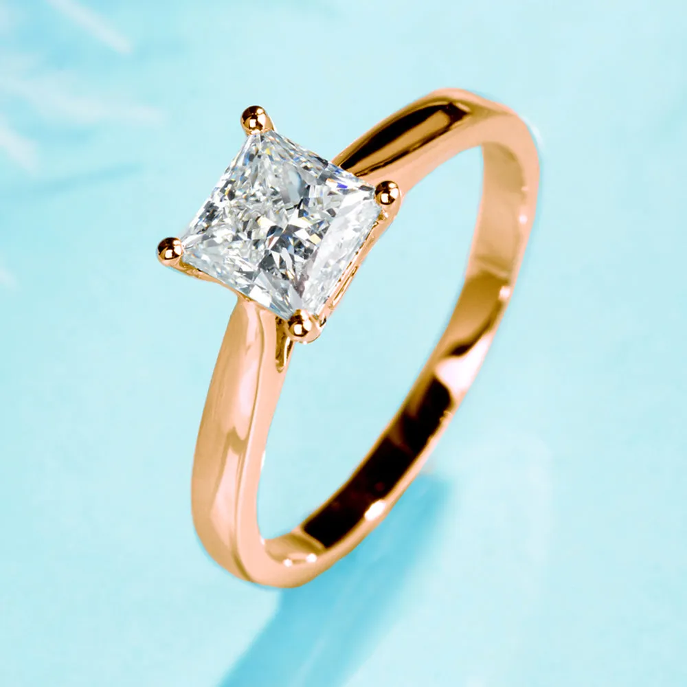 Princess Cut GIA Diamond Engagement Ring