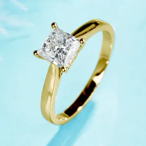 Princess Cut GIA Diamond Engagement Ring
