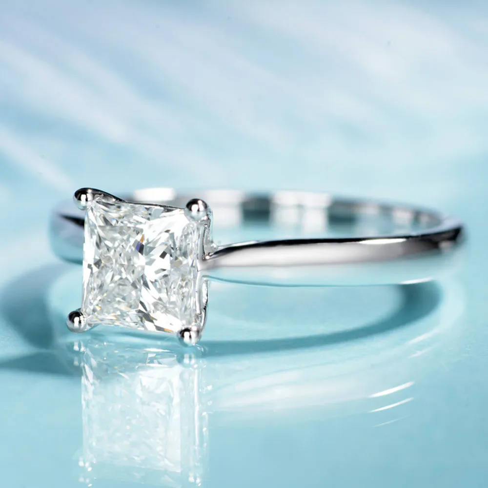 Princess Cut GIA Diamond Engagement Ring