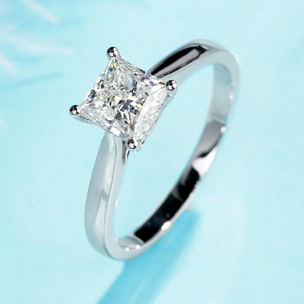 Princess Cut GIA Diamond Engagement Ring