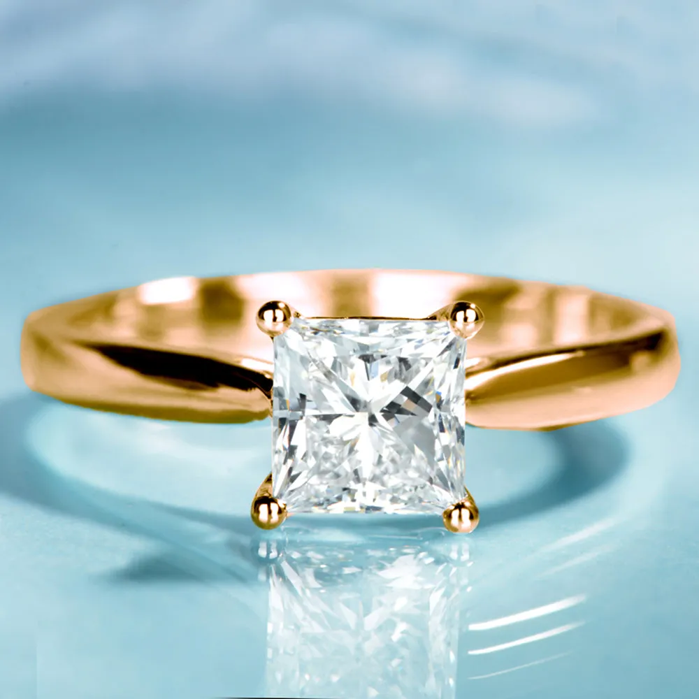 Princess Cut GIA Diamond Engagement Ring