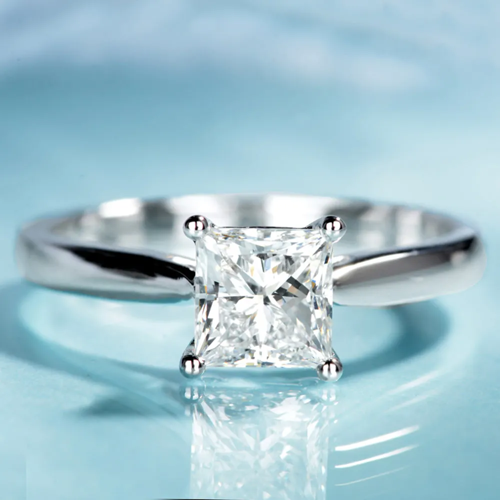 Princess Cut GIA Diamond Engagement Ring
