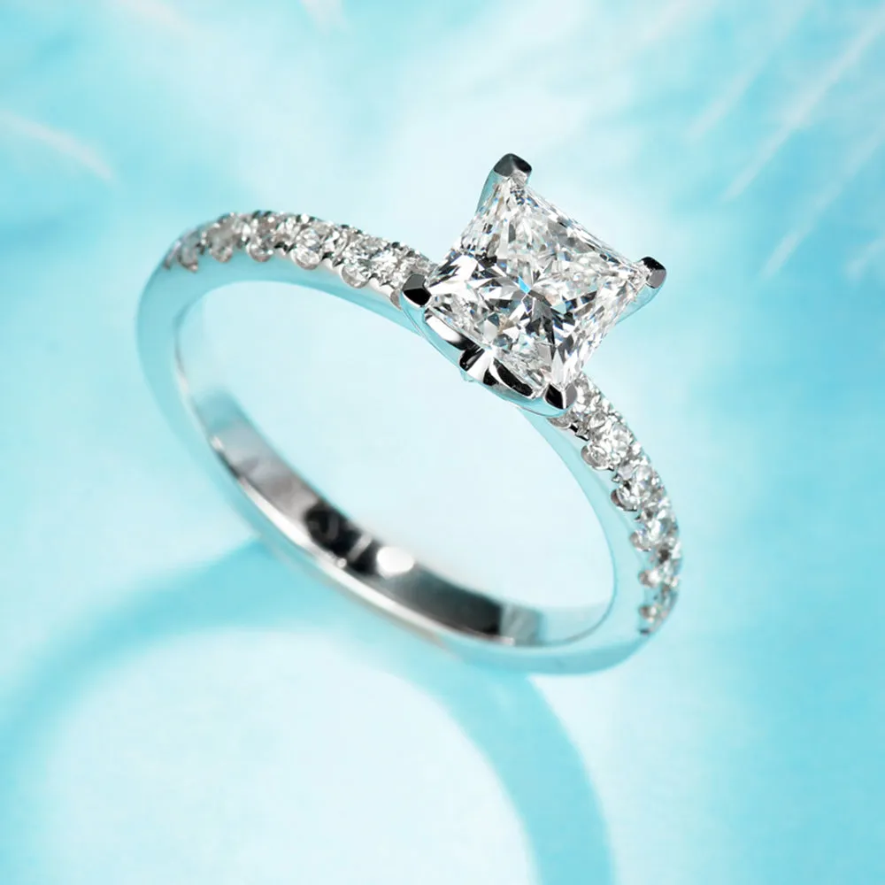 Princess Cut Lab-Grown Diamond Engagement Ring