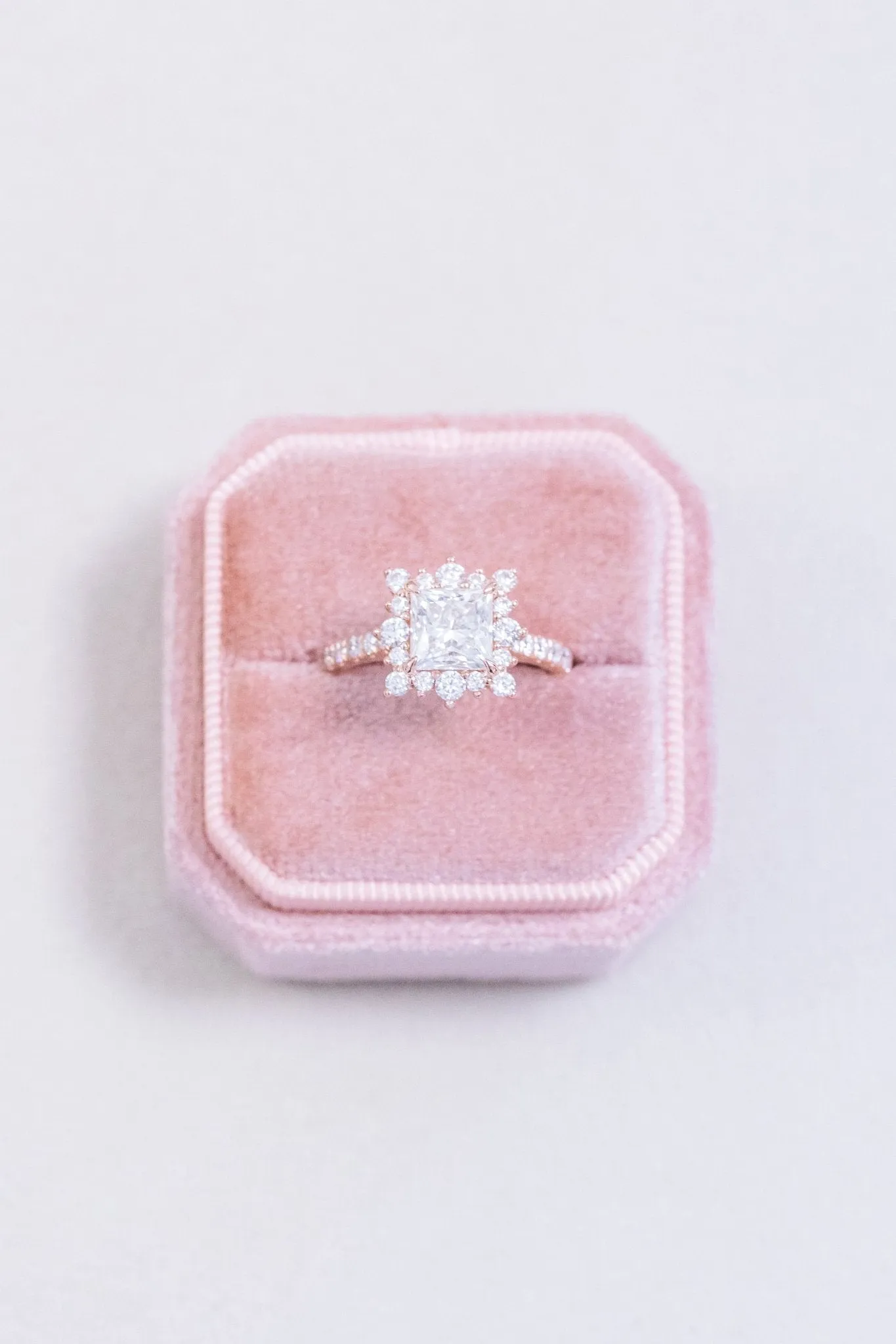 Princess Cut Moissanite Engagement Ring