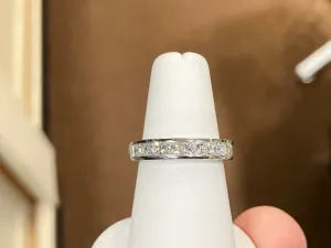 Princess Cut Natural Diamond White Gold Ring