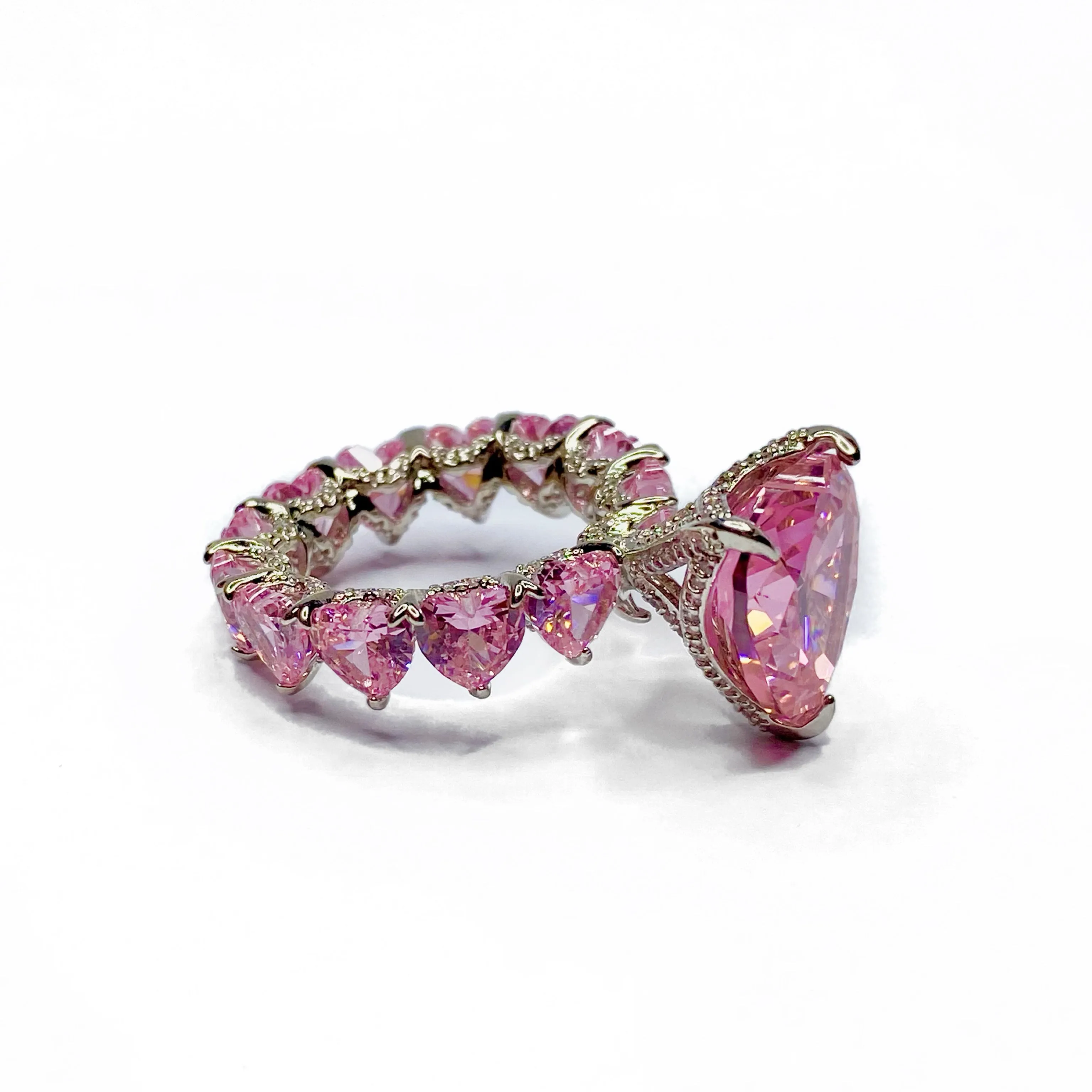 PRINCESS HEART CUT RING
