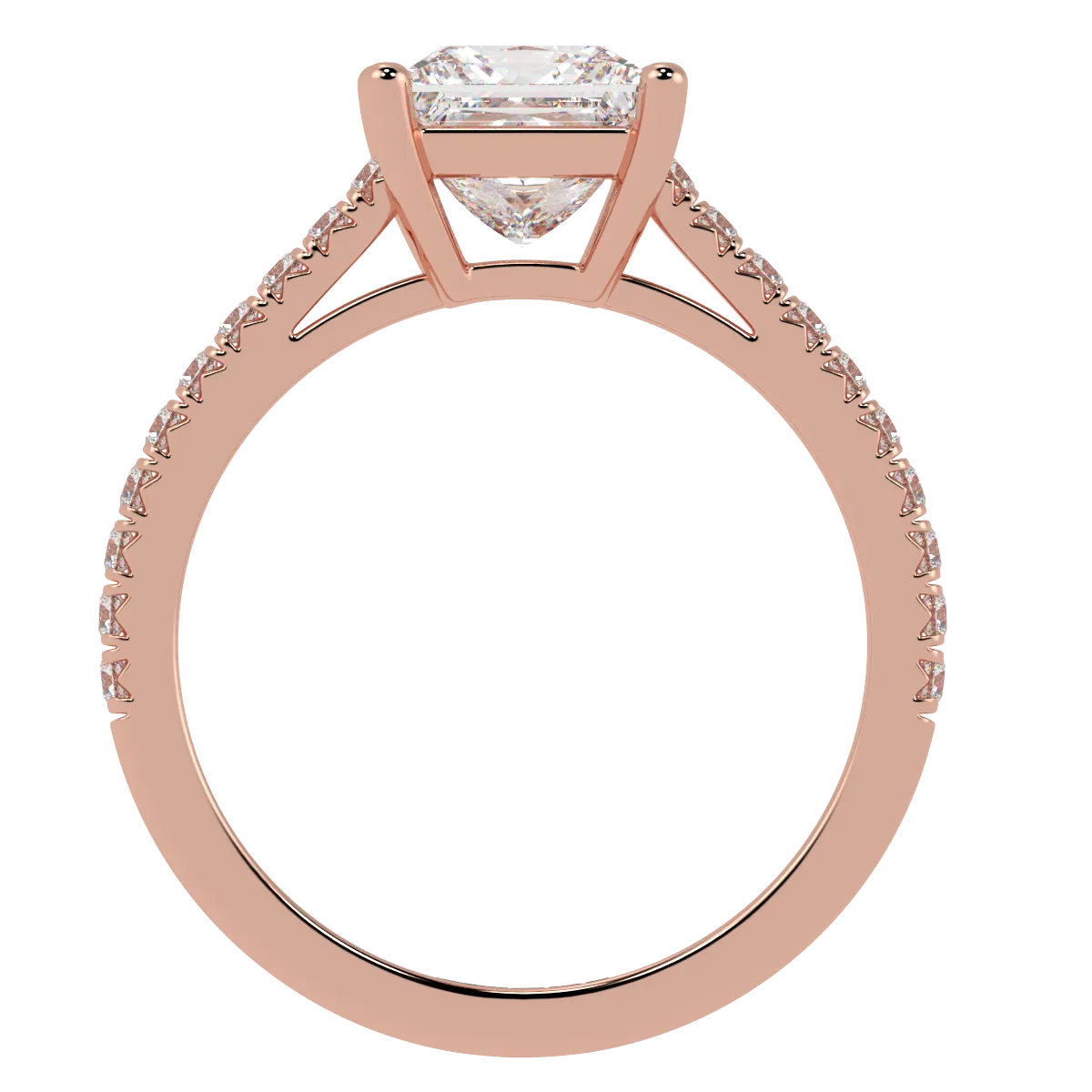 Princess Pavé Diamond Engagement Ring