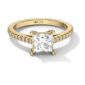 Princess Pavé Diamond Engagement Ring
