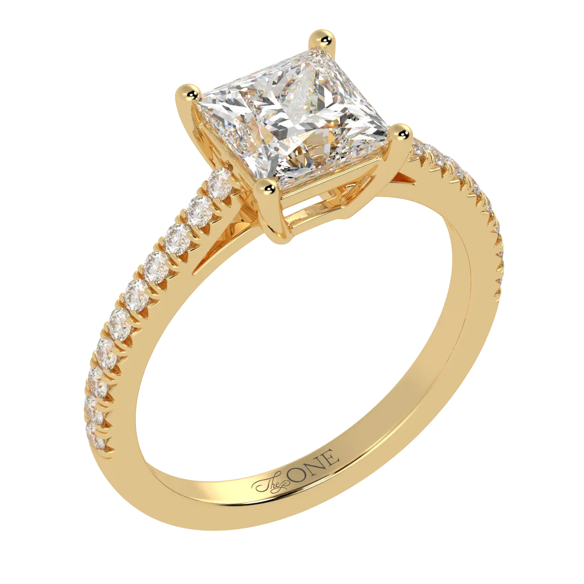 Princess Pavé Diamond Engagement Ring