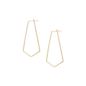 Prsim Hoops in Gold Fill