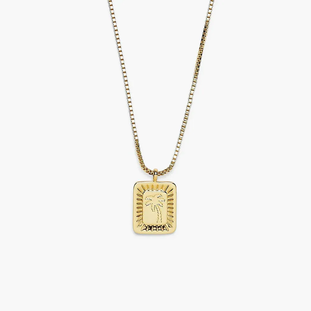 Pura Vida - Enamel Stripe Pendant Necklace Gold