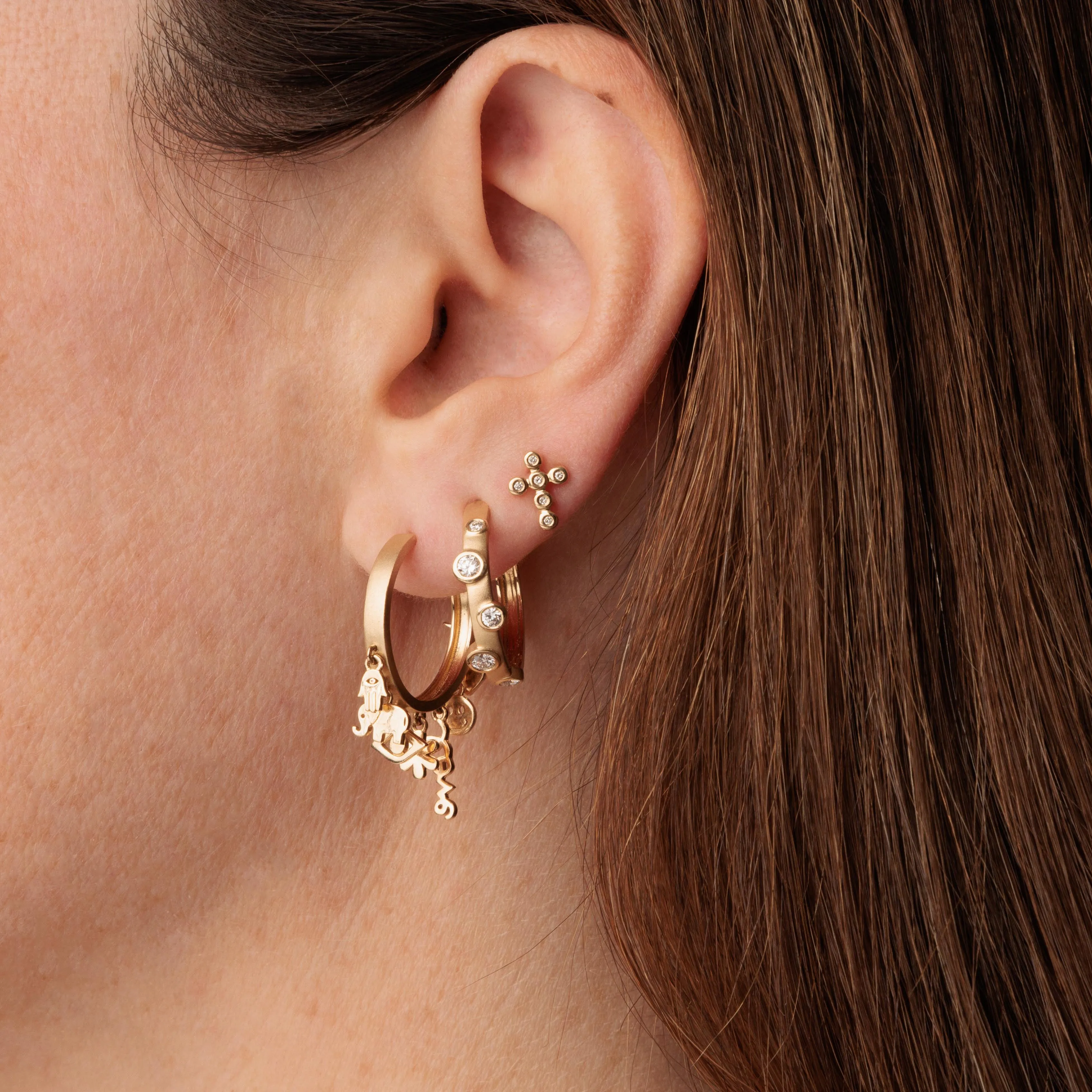 Pure Gold 20th Anniversary Icon Medium Hoops