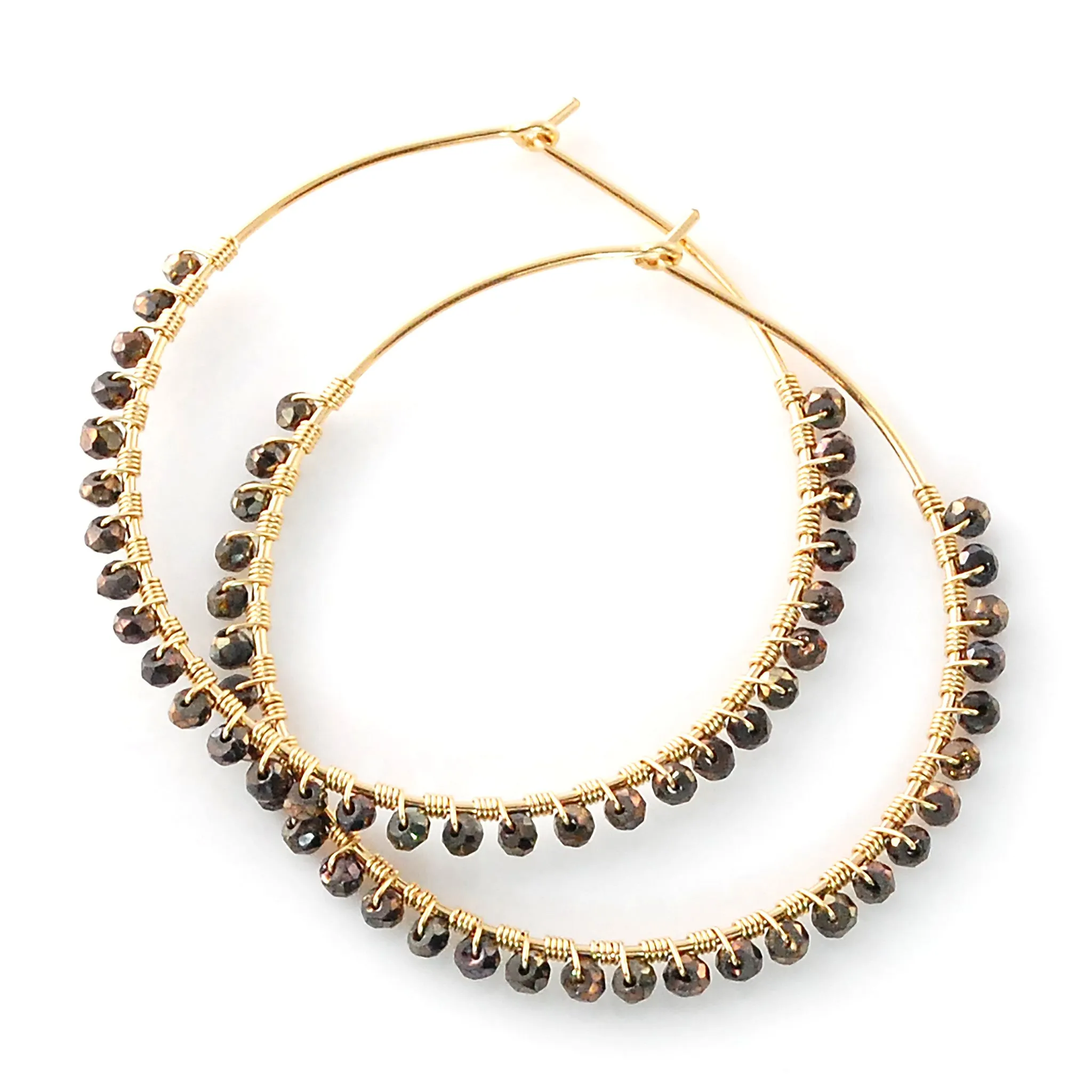 Pyrite Hoop Earrings