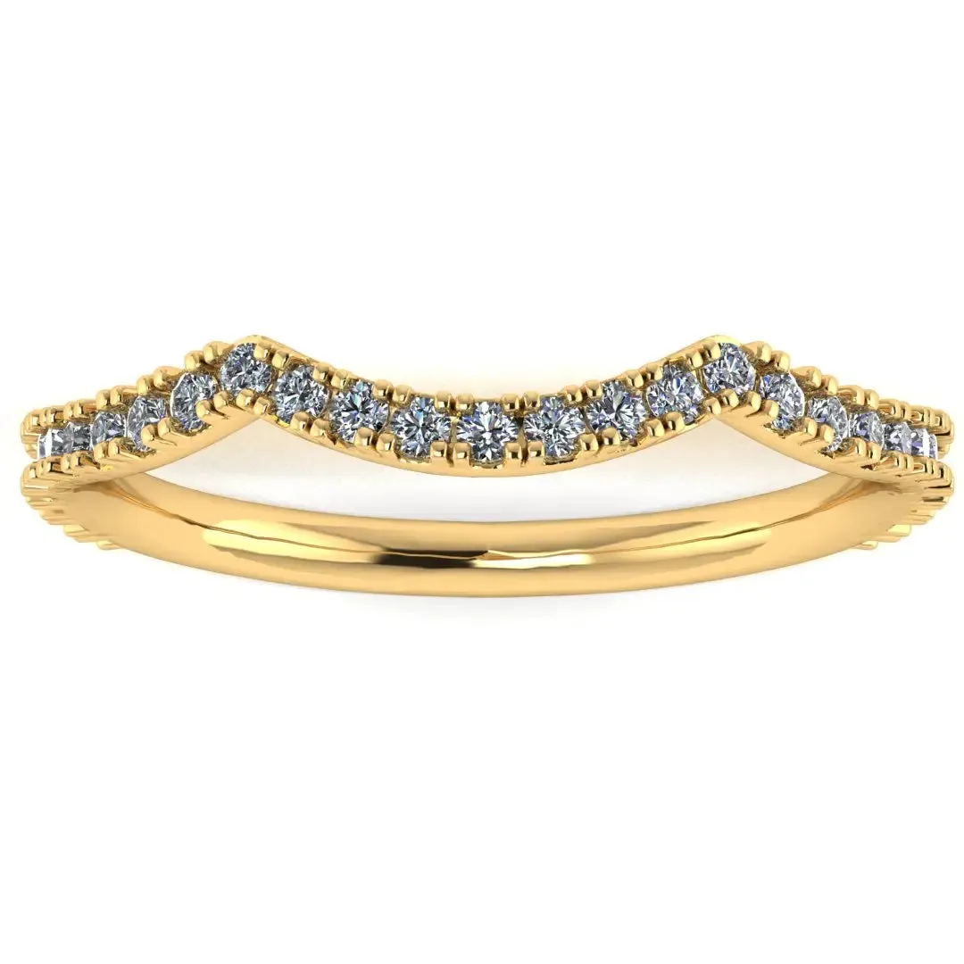 "Suvi" Wave Shaped Micro Set 0.30ct Diamond Eternity Ring ET53