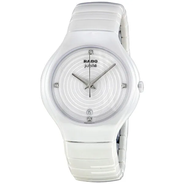 Rado True White Dial Creamic Ladies Watch R27695712
