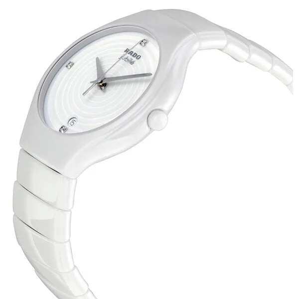 Rado True White Dial Creamic Ladies Watch R27695712
