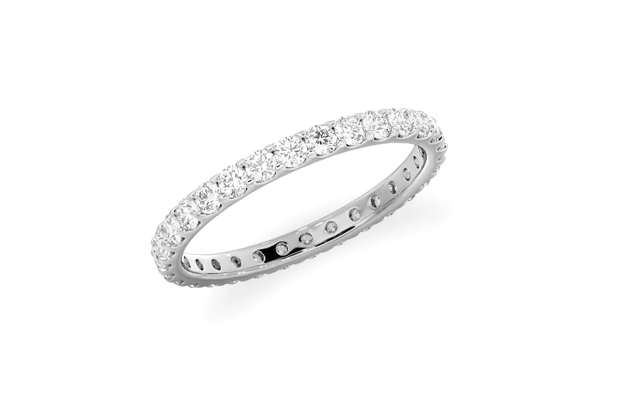 Ring 14kt Gold Petite Eternity Ring with Diamonds