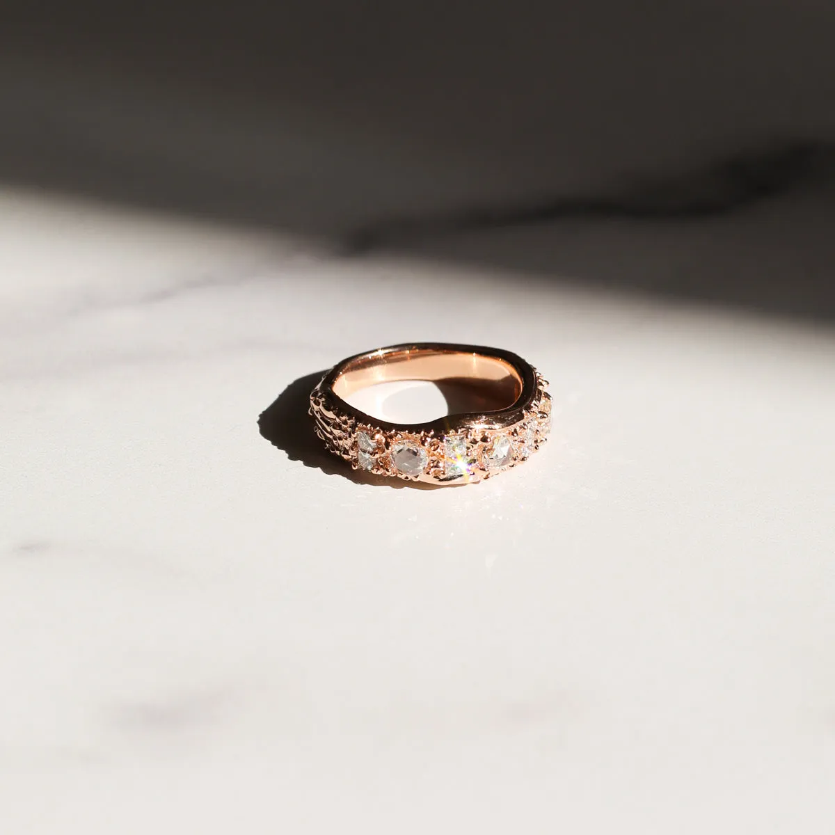 RING OF THE NILE | 14K GOLD & WHITE DIAMONDS