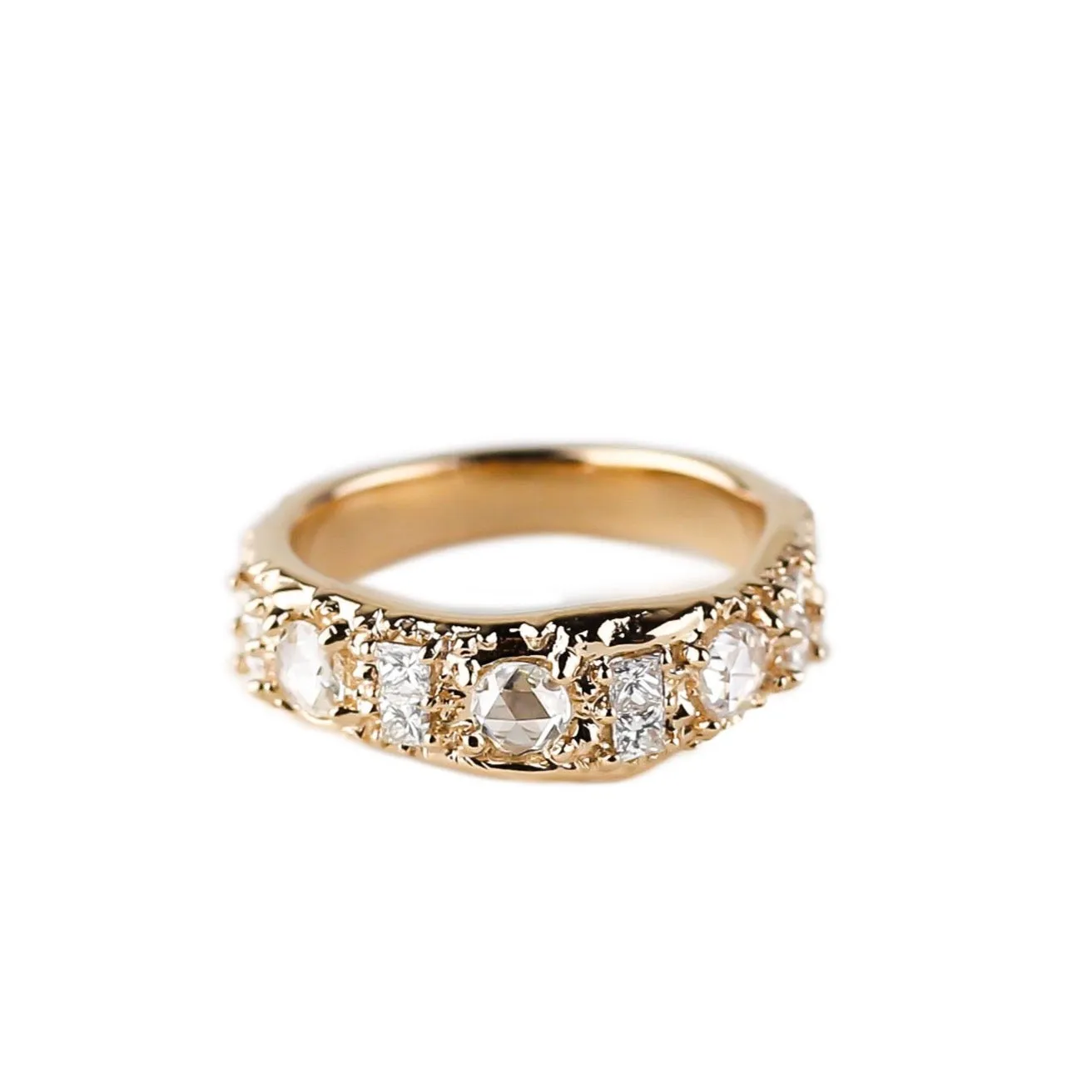 RING OF THE NILE | 14K GOLD & WHITE DIAMONDS