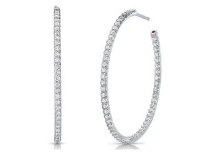Roberto Coin Large Inside Outside Diamond Hoops