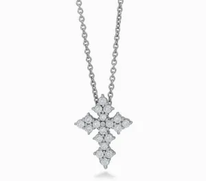 Roberto Coin Tiny Treasures Diamond Cross Necklace