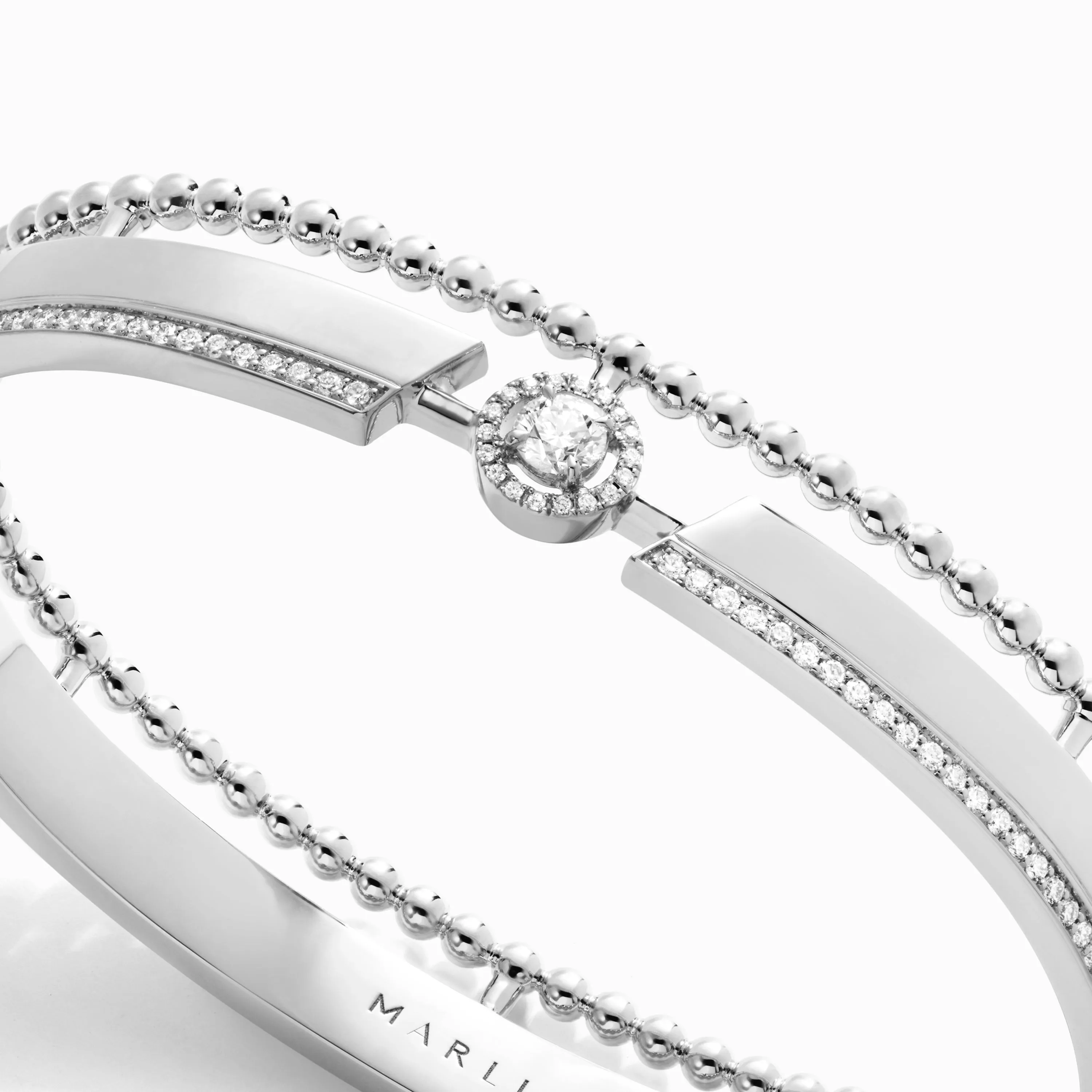 Rock Multi-Strand Hinged Bracelet