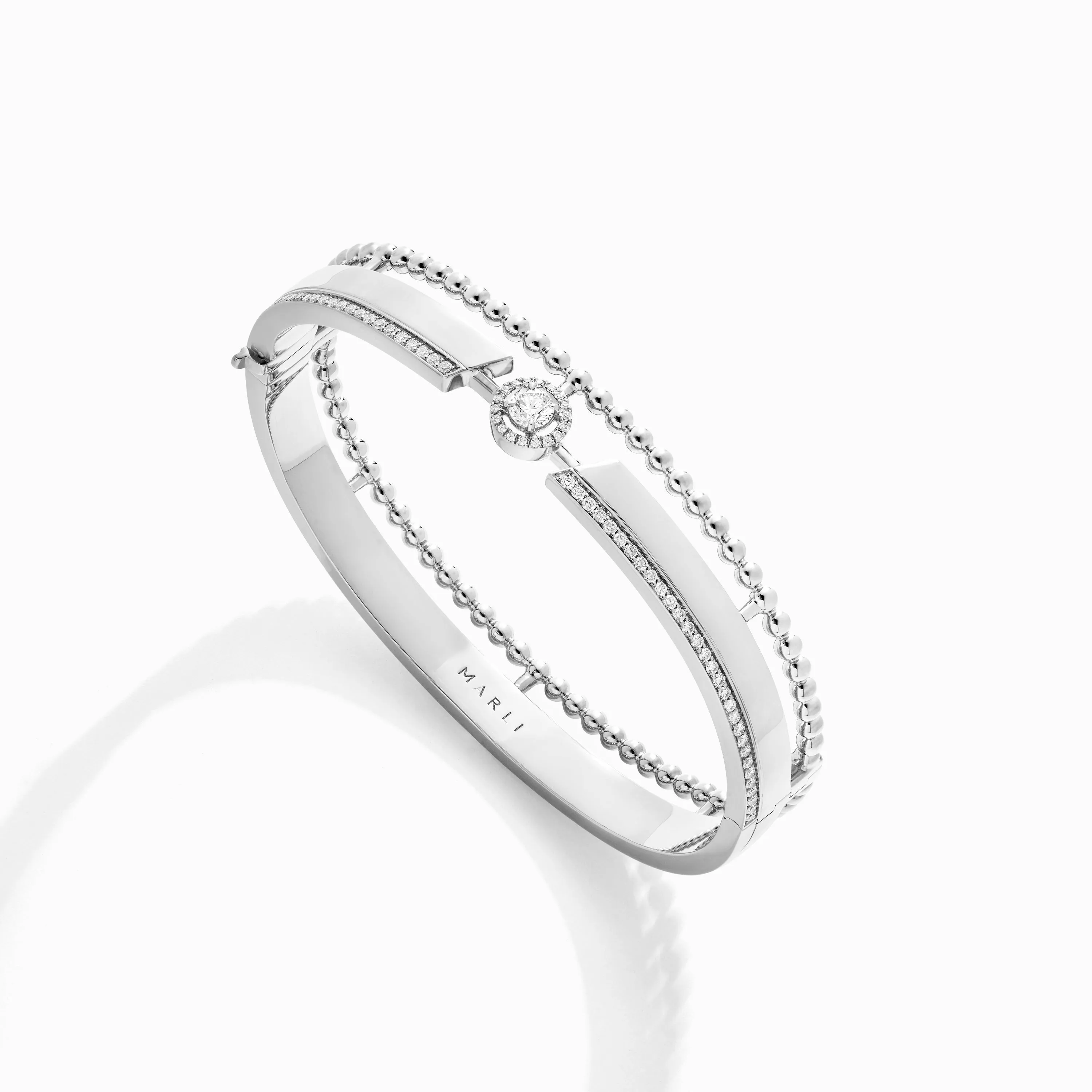 Rock Multi-Strand Hinged Bracelet