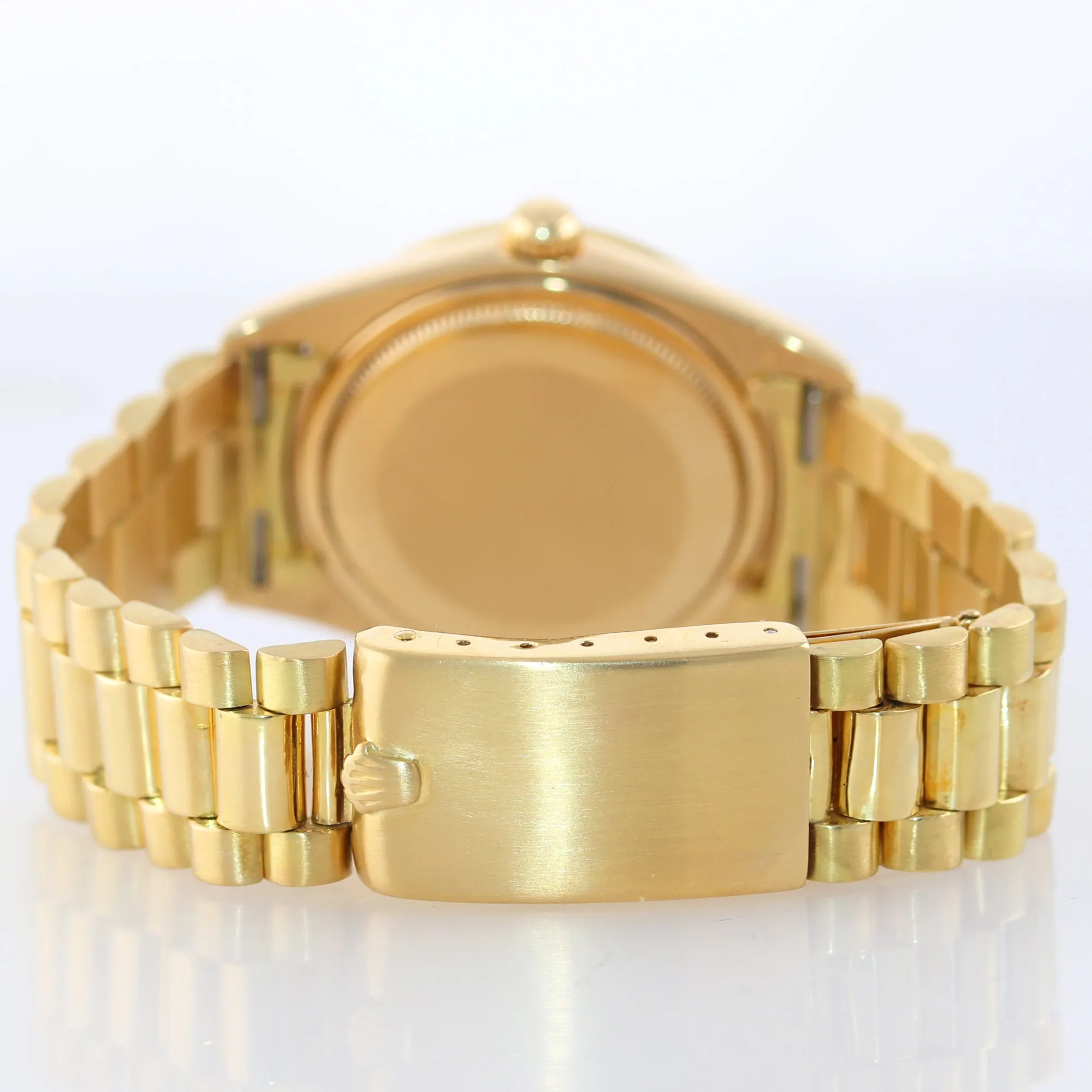 Rolex Date 1500 34mm Solid 14k Yellow Gold President MOP Diamond Bezel Watch