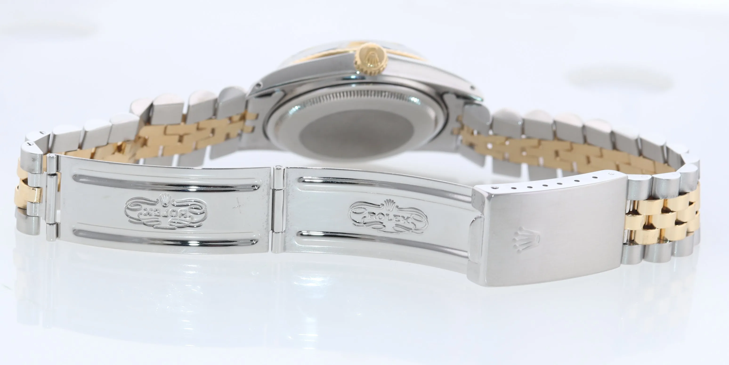 Rolex DateJust 36mm 16013 Two Tone 18k Gold Jubilee Champagne Stick Watch Box