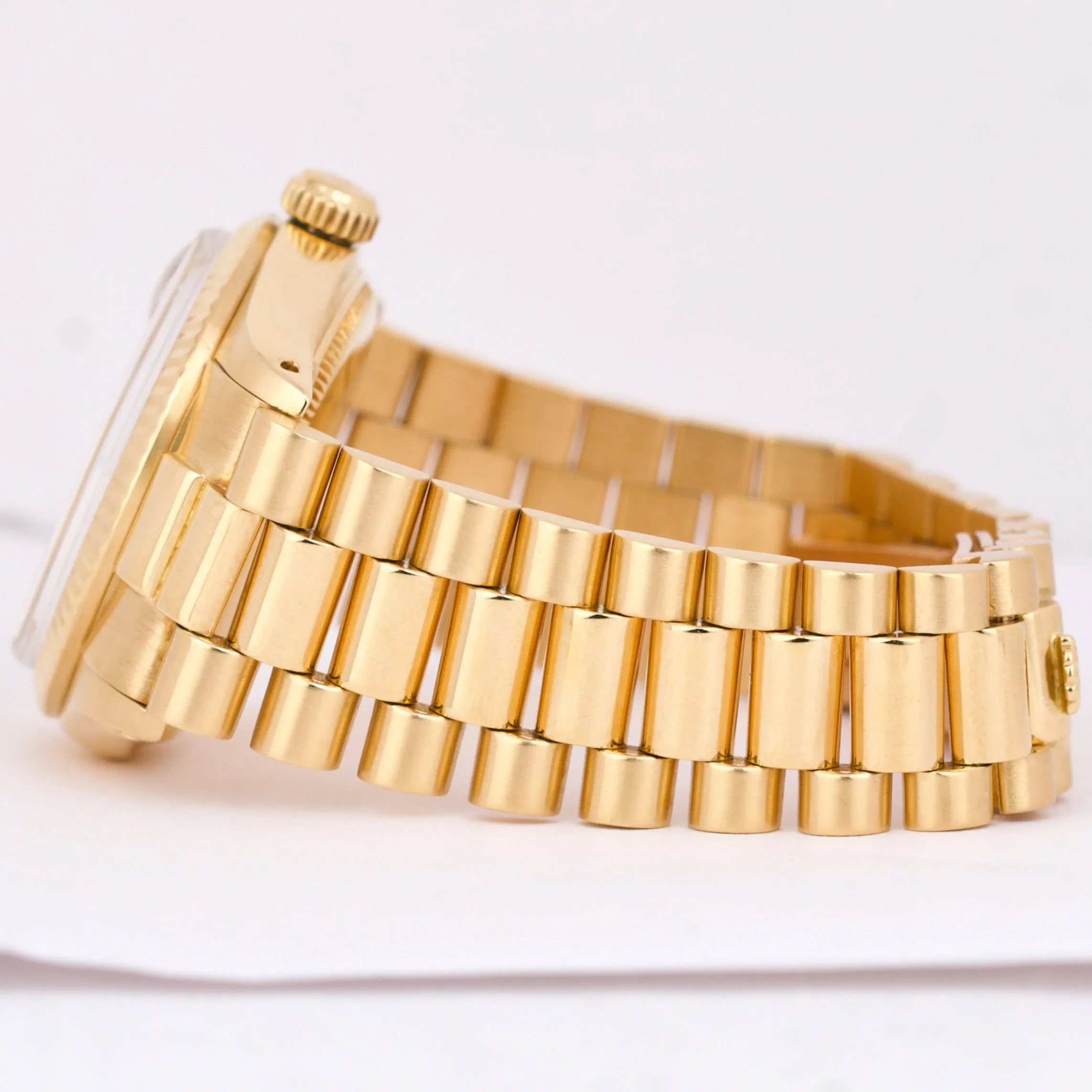 Rolex DateJust President 31mm Midsize CHAMPAGNE DIAMOND 18K Yellow Gold 6827