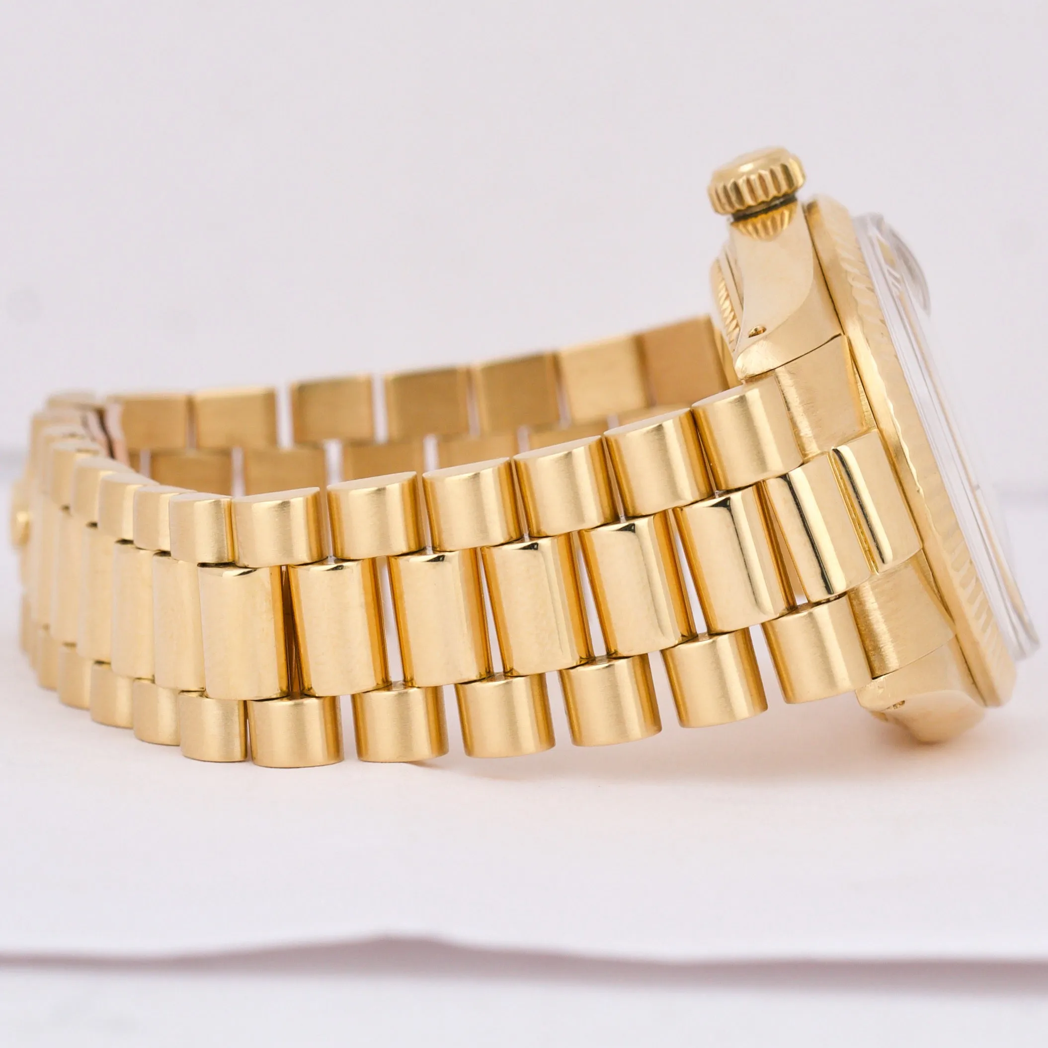 Rolex DateJust President 31mm Midsize CHAMPAGNE DIAMOND 18K Yellow Gold 6827