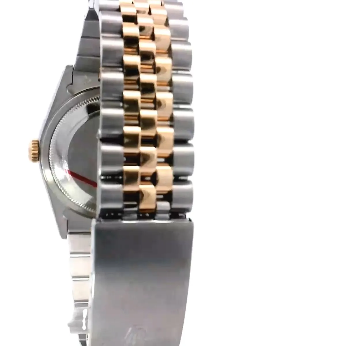 Rolex Datejust Two Tone Yellow Gold & Steel 36mm Champagne Stick Dial Watch