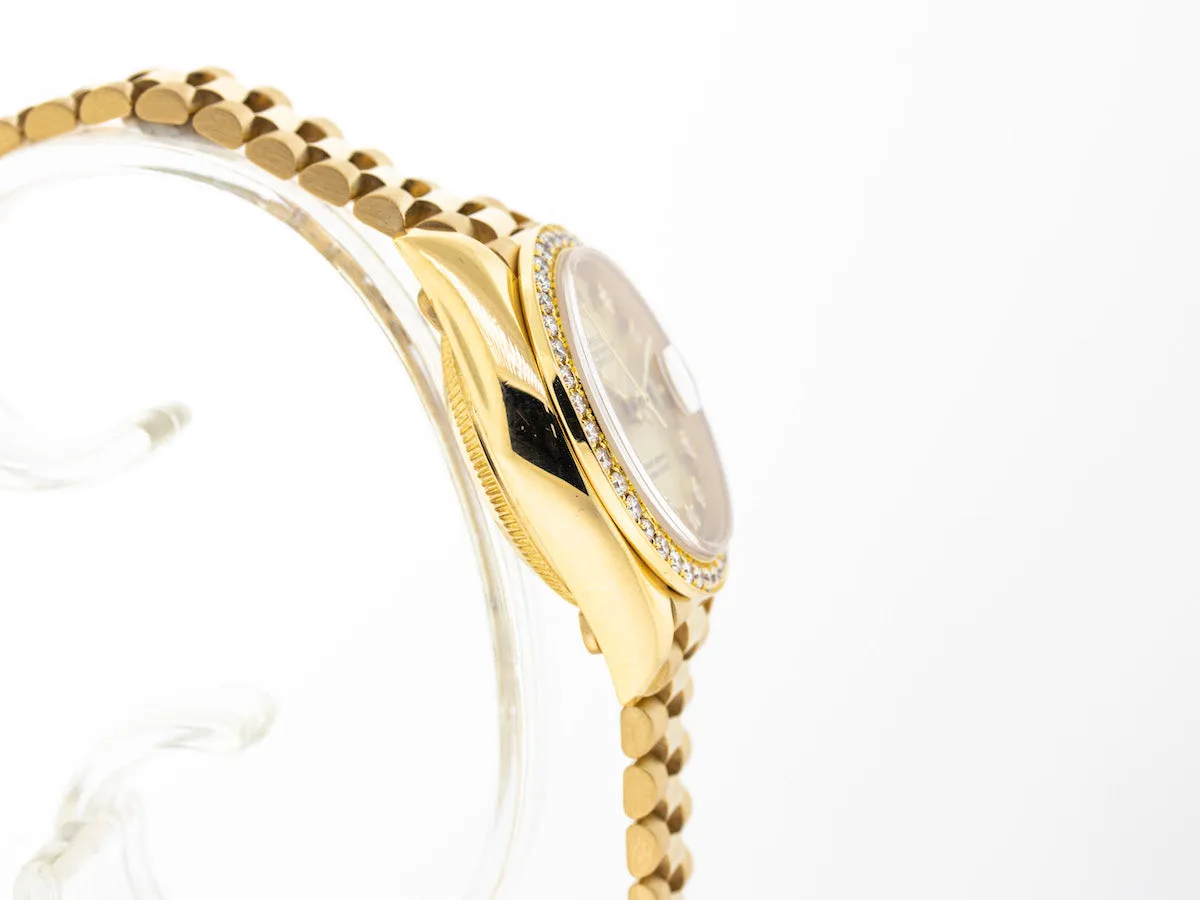 Rolex Lady-Datejust 26mm Yellow Gold Champagne Diamond Dial & Bezel 69138