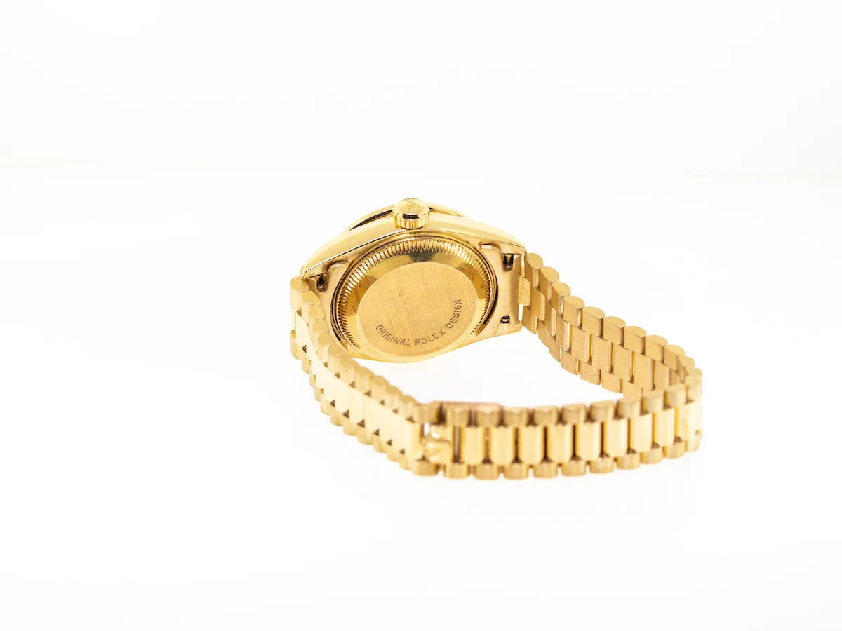 Rolex Lady-Datejust 26mm Yellow Gold Champagne Diamond Dial & Bezel 69138